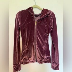 lululemon athletica Burgundy Velvet Full-Zip Hoodie